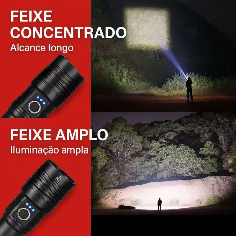 🔦 Lanterna Tática T9 Super Potente – Iluminação Remota de Alta Performance