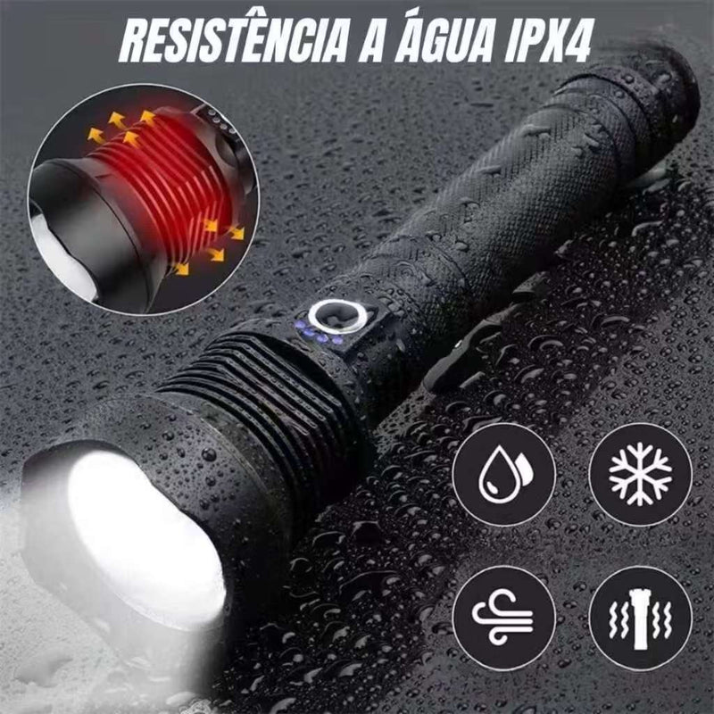 🔦 Lanterna Tática T9 Super Potente – Iluminação Remota de Alta Performance