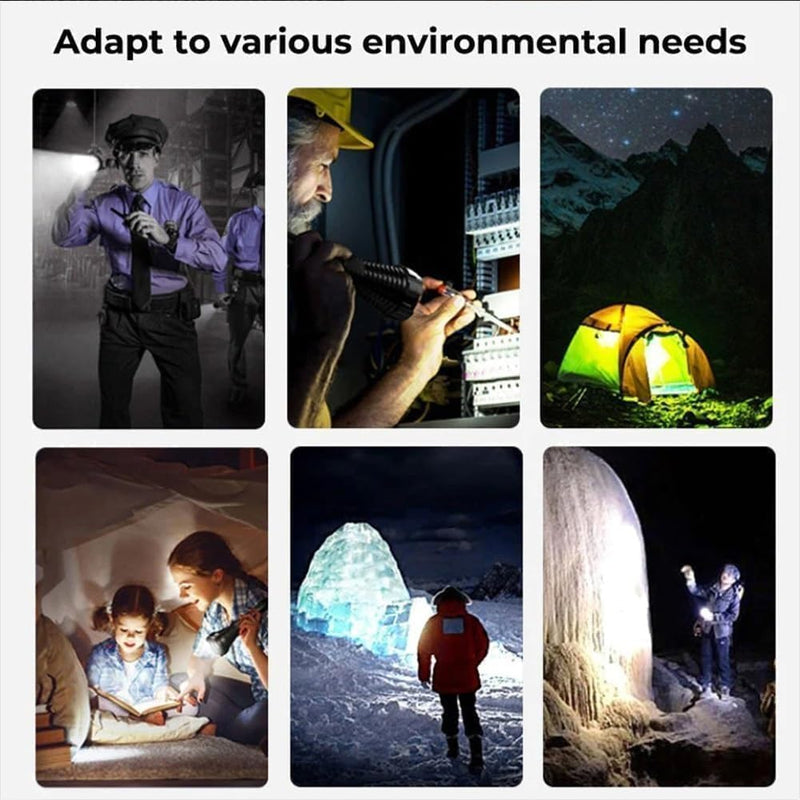 Lanterna IPX-4 Super Potente 10000 Lúmens  e Foco Telescópico