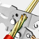 Alicate multifuncional dobrável para decapagem de fios com teste elétrico.